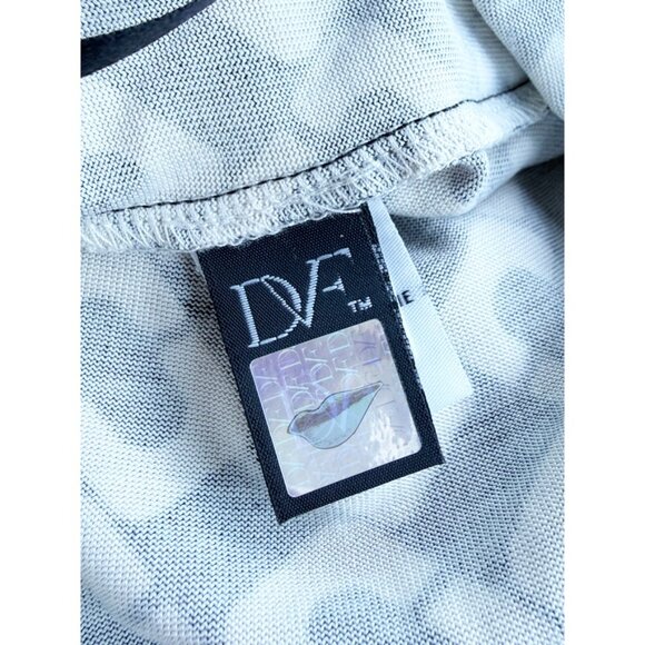 Diane Von Furstenberg DVF Reina 100% Silk V-Neck Retro Chain Link Dress Size 8 - Picture 10 of 15